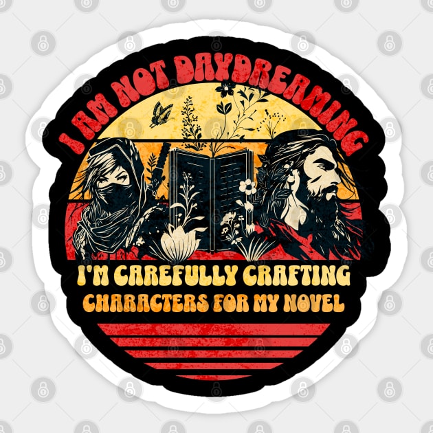 Funny Retro Not Daydreaming Author Sticker by H. R. Sinclair